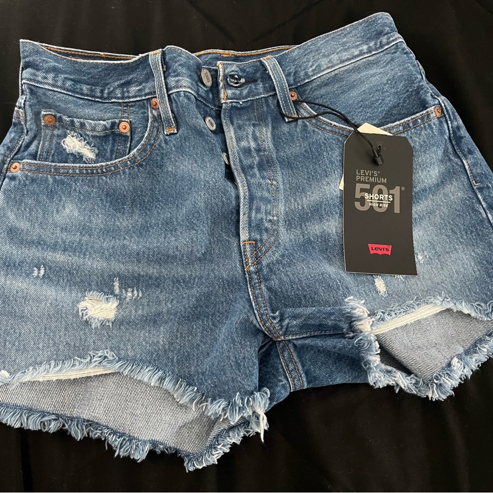 Levi’s 501 High Rise, Button Fly Jean Cut Off Shorts